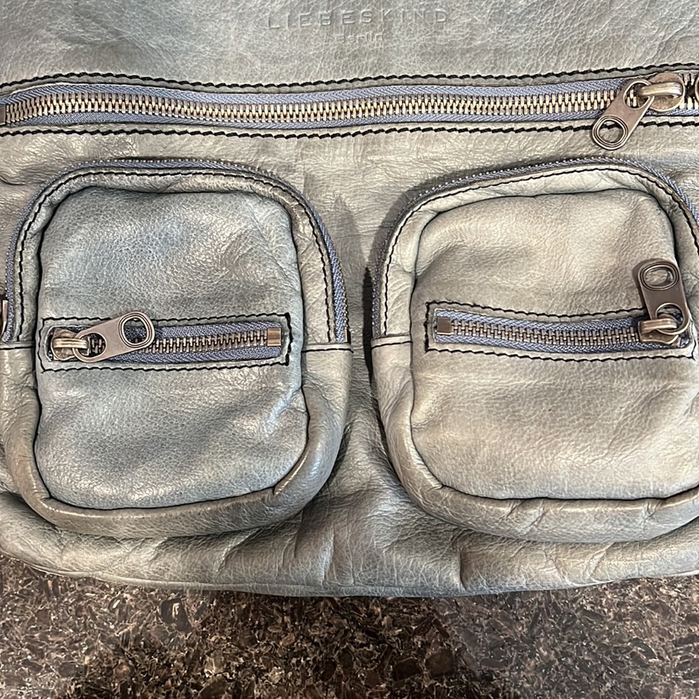 Liebeskind Purse. Inside/outside pockets. Adjustable shoulder strap. 12” x 11”. - Picture 4 of 5